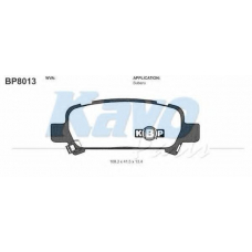 BP-8013 KAVO PARTS Комплект тормозных колодок, дисковый тормоз