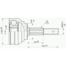 CVJ5242.10 OPEN PARTS Шарнирный комплект, приводной вал