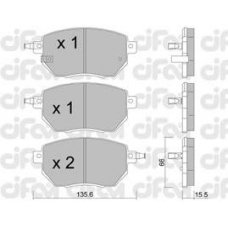 822-741-0 CIFAM Комплект тормозных колодок, дисковый тормоз