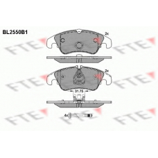 BL2550B1 FTE Комплект тормозных колодок, дисковый тормоз