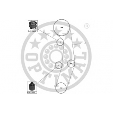 SK-1388 OPTIMAL Комплект ремня грм