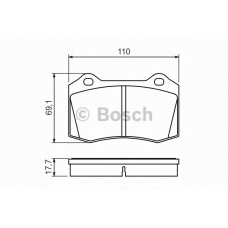 0 986 494 486 BOSCH Комплект тормозных колодок, дисковый тормоз