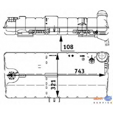 8MA 376 705-331 HELLA Компенсационный бак, охлаждающая жидкость