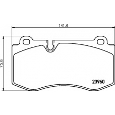 8DB 355 011-401 HELLA Комплект тормозных колодок, дисковый тормоз