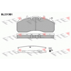 BL2213B1 FTE Комплект тормозных колодок, дисковый тормоз