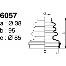 6057 DEPA Комплект пылника, приводной вал