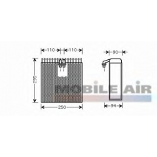 5300V390 VAN WEZEL Испаритель, кондиционер