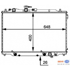 8MK 376 707-531 HELLA Радиатор, охлаждение двигателя