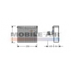 1700V072 VAN WEZEL Испаритель, кондиционер