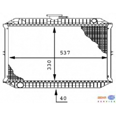 8MK 376 706-251 HELLA Радиатор, охлаждение двигателя