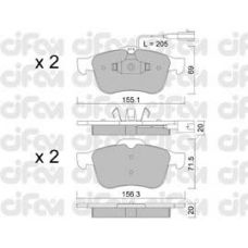 822-703-0 CIFAM Комплект тормозных колодок, дисковый тормоз