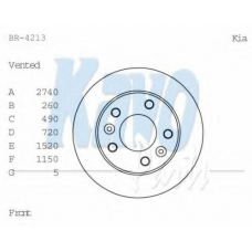 BR-4213 KAVO PARTS Тормозной диск