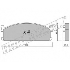 274.0 fri.tech. Комплект тормозных колодок, дисковый тормоз