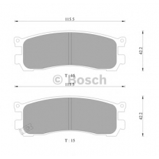 0 986 AB9 258 BOSCH Комплект тормозных колодок, дисковый тормоз