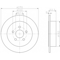 8DD 355 107-921 HELLA Тормозной диск