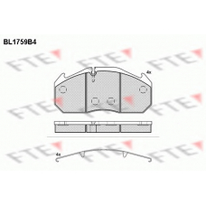 BL1759B4 FTE Комплект тормозных колодок, дисковый тормоз