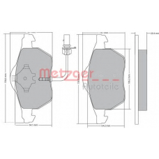 1170020 METZGER Комплект тормозных колодок, дисковый тормоз