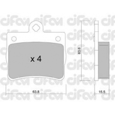 822-255-0 CIFAM Комплект тормозных колодок, дисковый тормоз