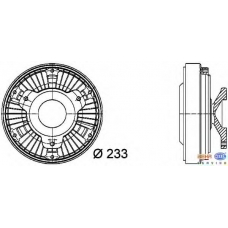 8MV 376 729-481 HELLA Сцепление, вентилятор радиатора