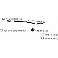 224062 ERNST Средний глушитель выхлопных газов