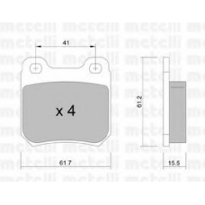 22-0276-0 METELLI Комплект тормозных колодок, дисковый тормоз