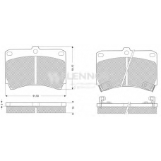 FB210212 FLENNOR Комплект тормозных колодок, дисковый тормоз