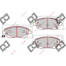 BP2097 DJ PARTS Комплект тормозных колодок, дисковый тормоз