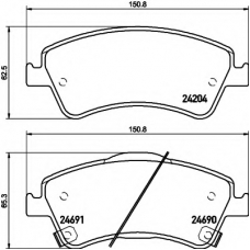 8DB 355 013-741 HELLA PAGID Комплект тормозных колодок, дисковый тормоз