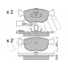 22-0656-1 METELLI Комплект тормозных колодок, дисковый тормоз