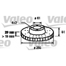 186727 VALEO Тормозной диск