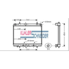 0700581 KUHLER SCHNEIDER Радиатор, охлаждение двигател