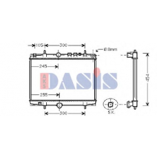 060006N AKS DASIS Радиатор, охлаждение двигателя