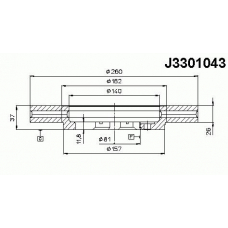 J3301043 NIPPARTS Тормозной диск