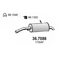 36.7088 ASSO Глушитель выхлопных газов конечный