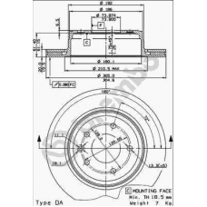 09.7217.20 BREMBO Тормозной диск