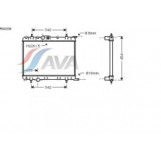 PEA2206 AVA Радиатор, охлаждение двигателя