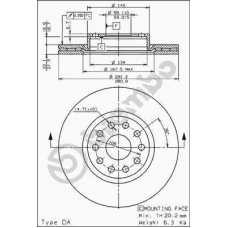 09.6769.10 BREMBO Тормозной диск