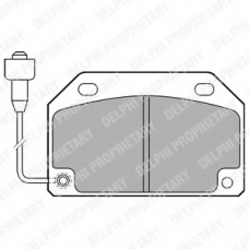 LP487 DELPHI Комплект тормозных колодок, дисковый тормоз