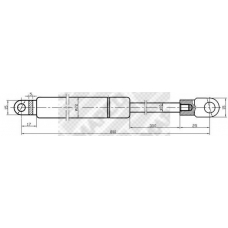 20093 MAPCO Газовая пружина, крышка багажник