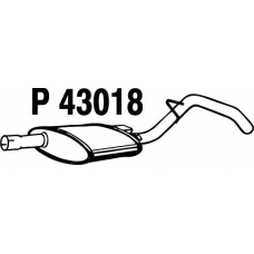 P43018 FENNO Средний глушитель выхлопных газов