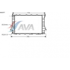 AIA2077 AVA Радиатор, охлаждение двигателя