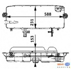 8MA 376 705-301 HELLA Компенсационный бак, охлаждающая жидкость