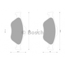 0 986 AB1 060 BOSCH Комплект тормозных колодок, дисковый тормоз