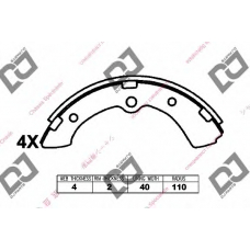 BS1358 DJ PARTS Комплект тормозных колодок