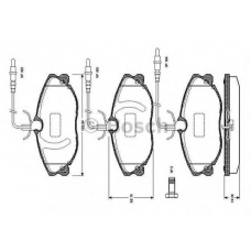 0 986 TB2 297 BOSCH Комплект тормозных колодок, дисковый тормоз