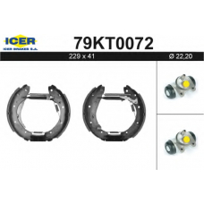 79KT0072 ICER Комплект тормозных колодок