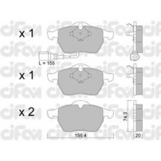 822-181-4 CIFAM Комплект тормозных колодок, дисковый тормоз