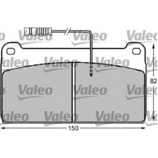 541710 VALEO Комплект тормозных колодок, дисковый тормоз