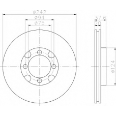 8DD 355 103-201 HELLA Тормозной диск