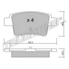 817.0 TRUSTING Комплект тормозных колодок, дисковый тормоз